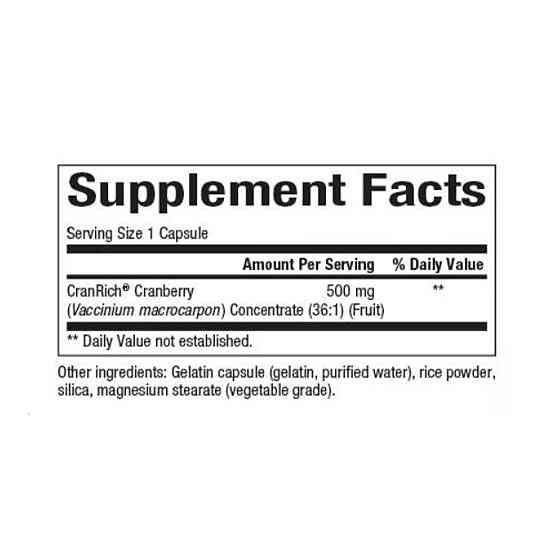 Экстракт клюквы Natural Factors CranRich 500mg 90 капс Киев