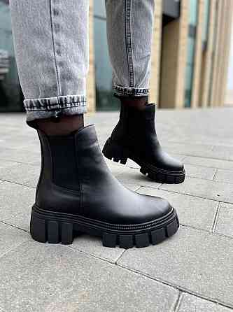 Черевики жіночі GREMMY чорні шкіра натуральна висота 13 см (604/2) Коломыя