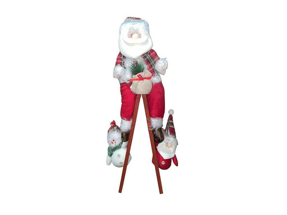 Фігура новорічна Santa 74см на драбині M17328 ТМ STENSON Київ - фото 1
