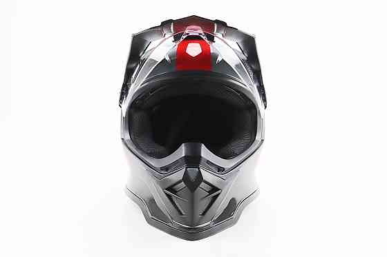 Шолом кросовий/ендуро/АТV зі склом BLD-819-7 L (59-60см), ЧОРНИЙ/СІРО-ЧЕРВОНИЙ Киев