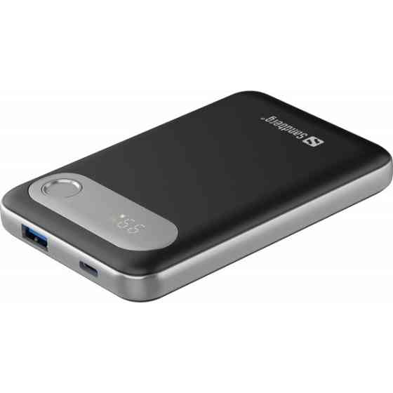 УМБ Sandberg Travel 10000mAh 20W 4,5A PD,QC3.0,USB-A,USB-C, LED, сірий Киев