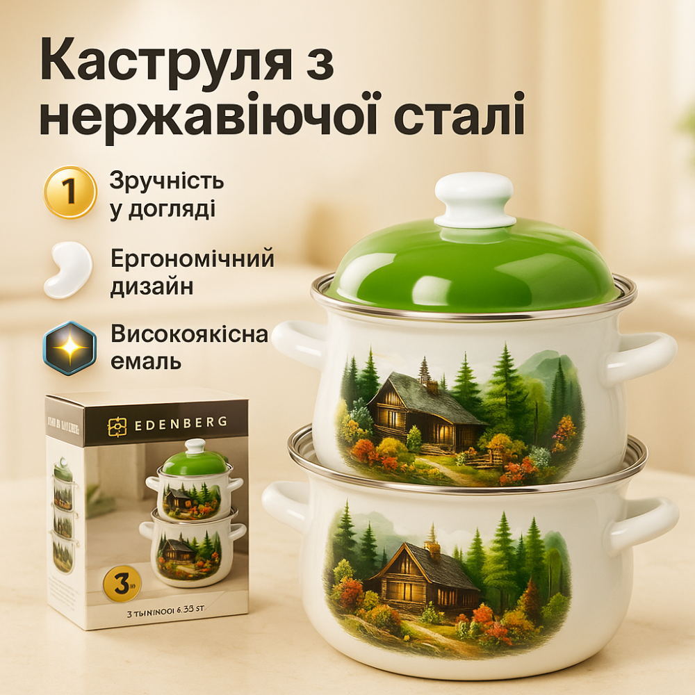Набор кастрюль качественных с крышками, Набор кастрюль с неприлипающим покрытием Кастрюли крышками LX-79 Львов - изображение 12