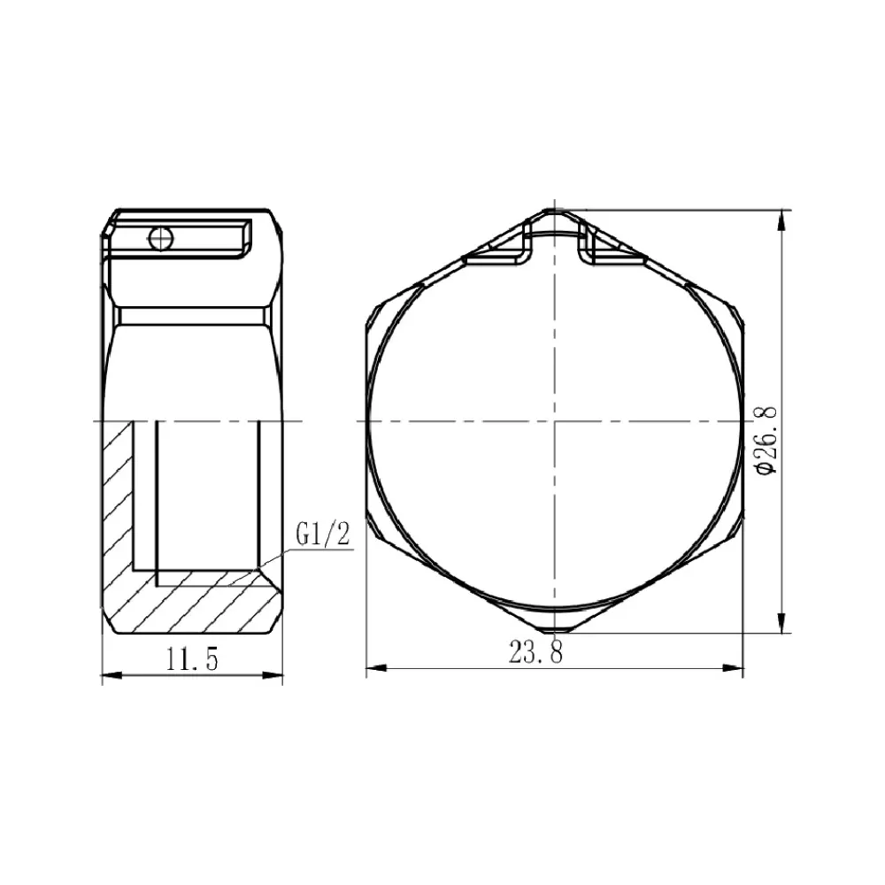Заглушка Thermo Alliance Forte 1/2" НР хром SF353H15 Київ - фото 6