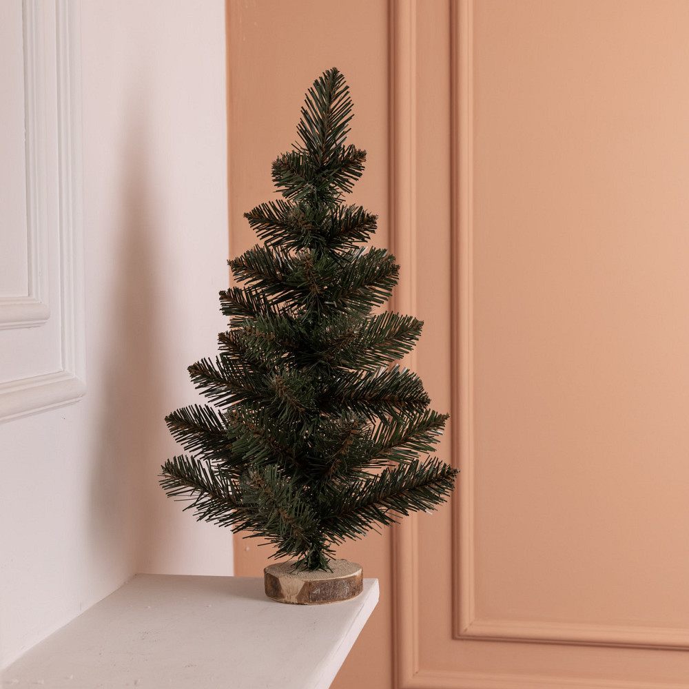 Искусственная новогодняя настольная мини елка 