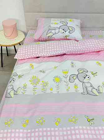 Ecotton Дитячий комплект постільної білизни Ecotton 110х140 см Рожевий Зайчик Київ