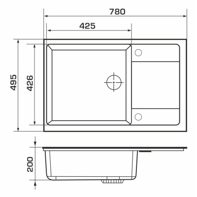 Мийка кухонна GRANADO Alicante terra (gr2403) Вінниця - фото 6