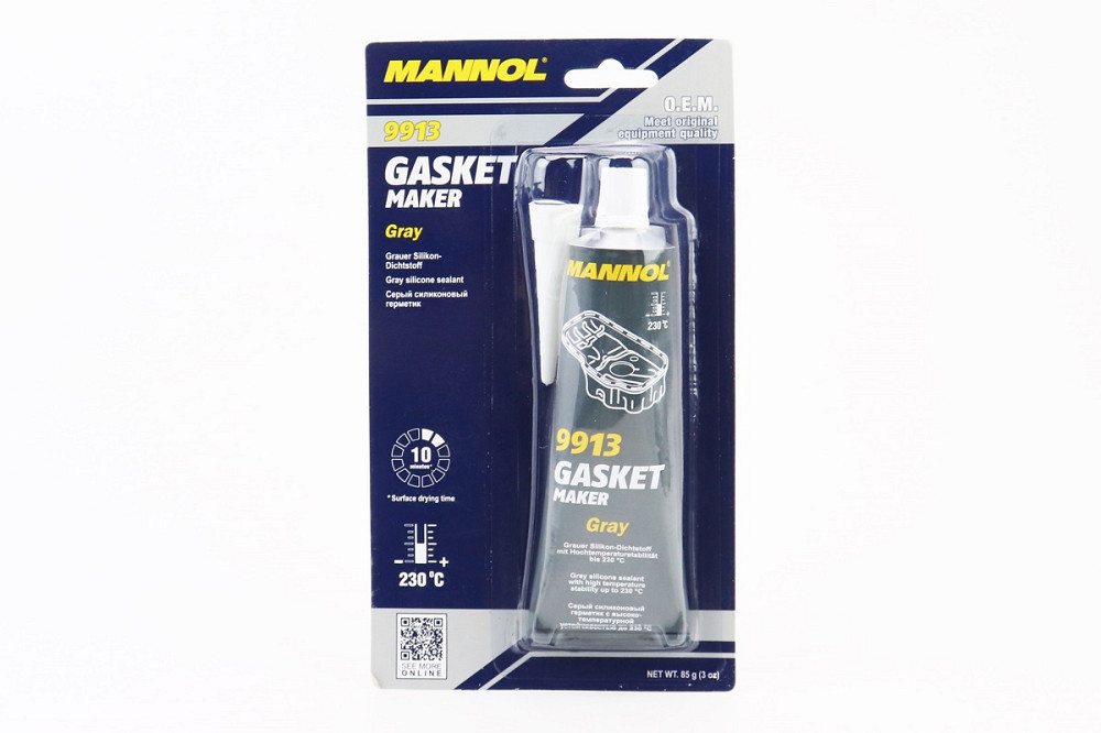 Герметик силіконовий високотемпературний СІРИЙ "9913 Gasket Maker Grey" 85g Київ - фото 1