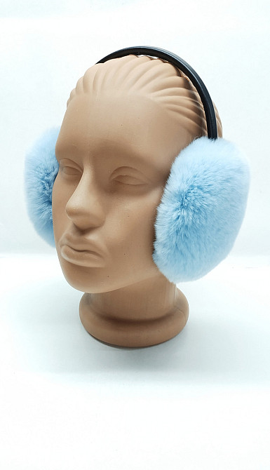 Наушники меховые теплые женские из меха Rex Голубой Харьков - изображение 2