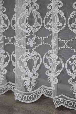 Тюль VR-Textil 1414т Фатин с вышивкой Белый 300х270 см (42-0207) Киев