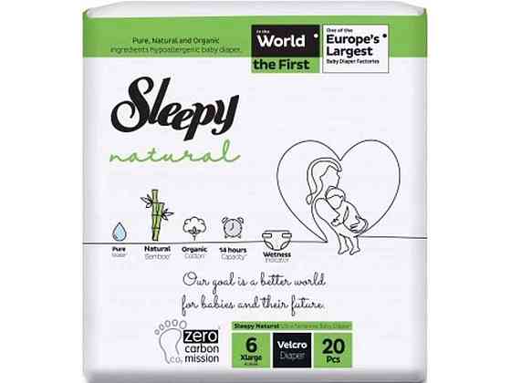 Підгузки дитячі №6 20шт Natural XLarge-6 (15-25кг) ТМ SLEEPY Київ