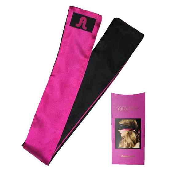 Повязка из сатина на глазу Adrien Lastic Satin Sash черно-розовая Sex Aura Киев