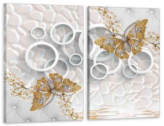 Модульная картина в гостиную / спальню Метелики з камінців TLV-2_025 120х170 см Київ