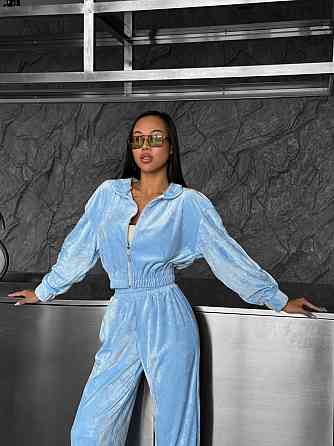 Жіночий прогулянковий костюм двійка: зіп кофта і штани з мармурового велюру Одеса