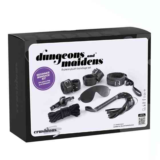 Комплект для БДСМ CRUSHIOUS Dungeons & Maidens чёрный, 8 предметов Sex Aura Киев