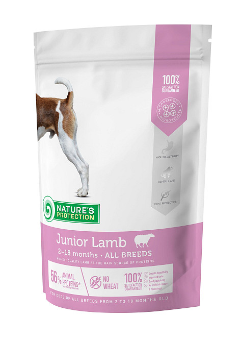 Nature's Protection Junior Lamb All Breeds Сухий корм для цуценят усіх порід з ягням, 500 г Київ - фото 1