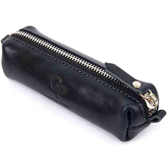 Шкіряна практична ключниця Темно-синій (GRANDE PELLE) Київ