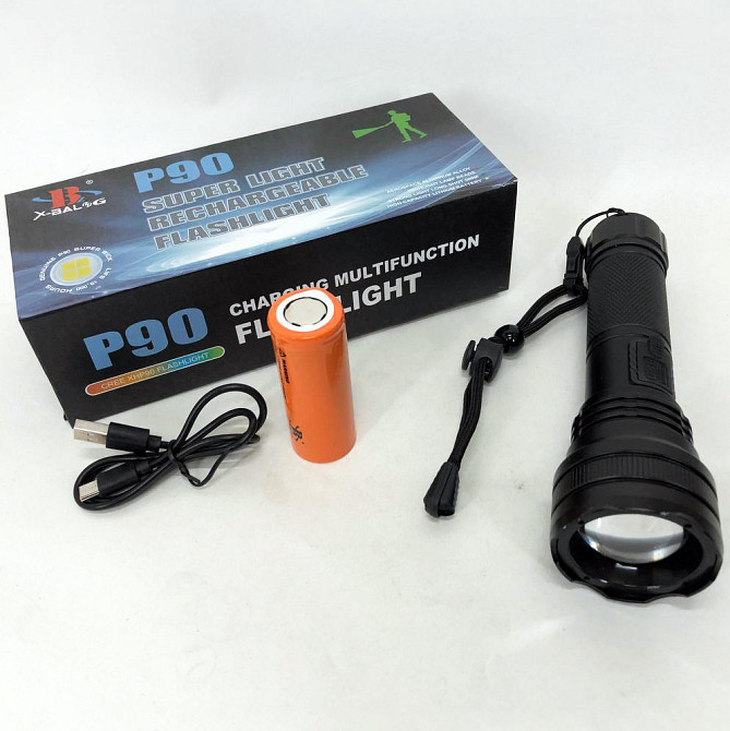 Фонарь ручной мощный BL-K70-P90, Лед фонарик с зарядкой, Фонарь с защитой LY-701 от пыли Киев - изображение 5