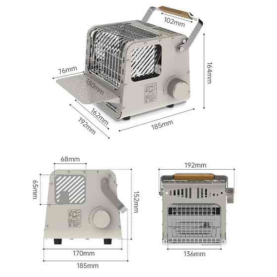 Міні обігрівач касетний Naturehike CNK2300CW018, сірий Київ
