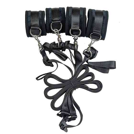 Розтяжка на ліжко Punishment - 5-Piece Bed Restraint Kit - Black Sex Aura Київ