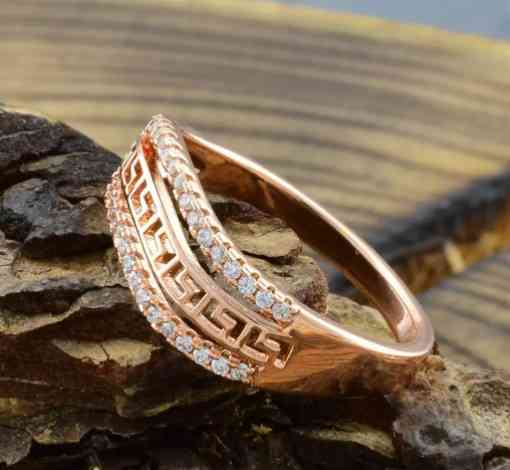 Кольцо Xuping 14192, 18 размер (ширина 6мм), белые фианиты, позолота РО Киев