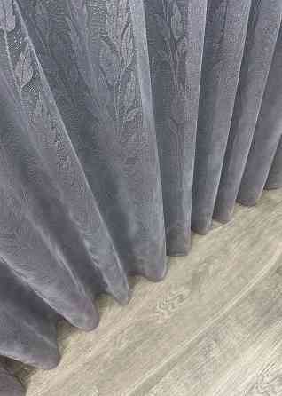 Тюль жаккард с вышивкой, цвет серый 1458т Киев