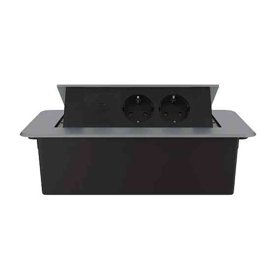 LIVOLO Меблева розетка потрійна LIVOLO сіра, вбудована у стільницю, з USB Type-C 45 Вт, висувна Коломия