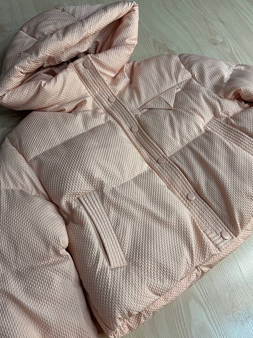 Куртка жіноча Lady Yep 10039 вафельна пуффер оверсайз з капюшоном пудра, пудра, 44 Київ - фото 20