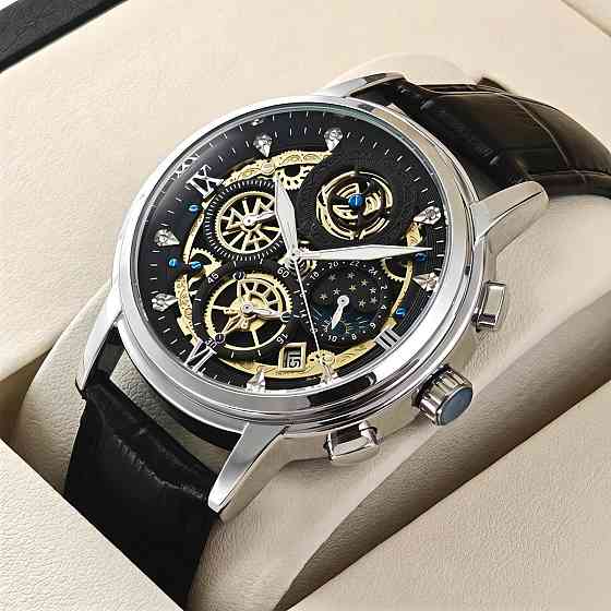 Годинник чоловічий наручний WishDoIt Baks Premium Leather (2 ремінці) Вінниця