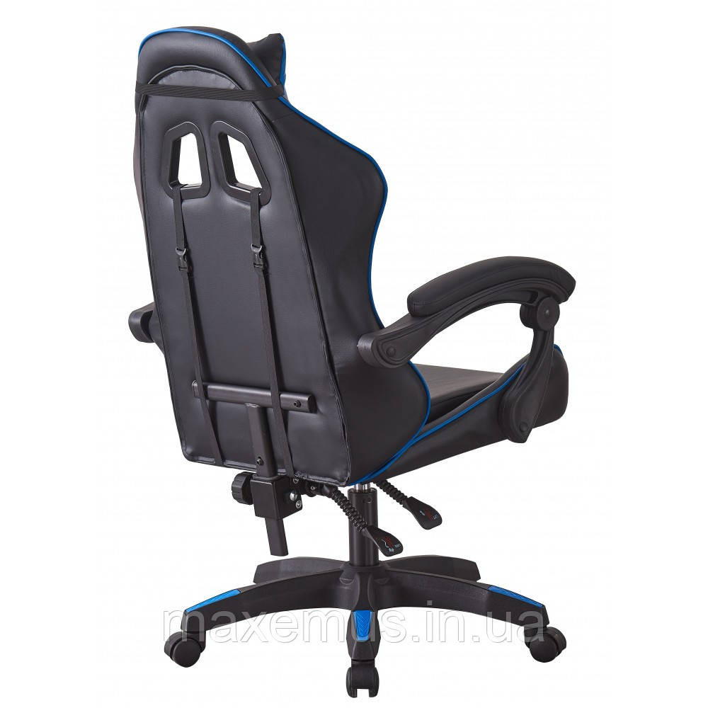 Геймерское кресло раскладное B-0519 игровое кресло компьютерное для геймеров синий с черным Мостиська - фото 3