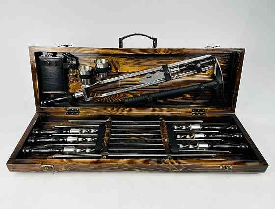 Подарунковий набір шампурів у дерев'яному кейсі BLACK MAX HAPPY DAYS Тернопіль