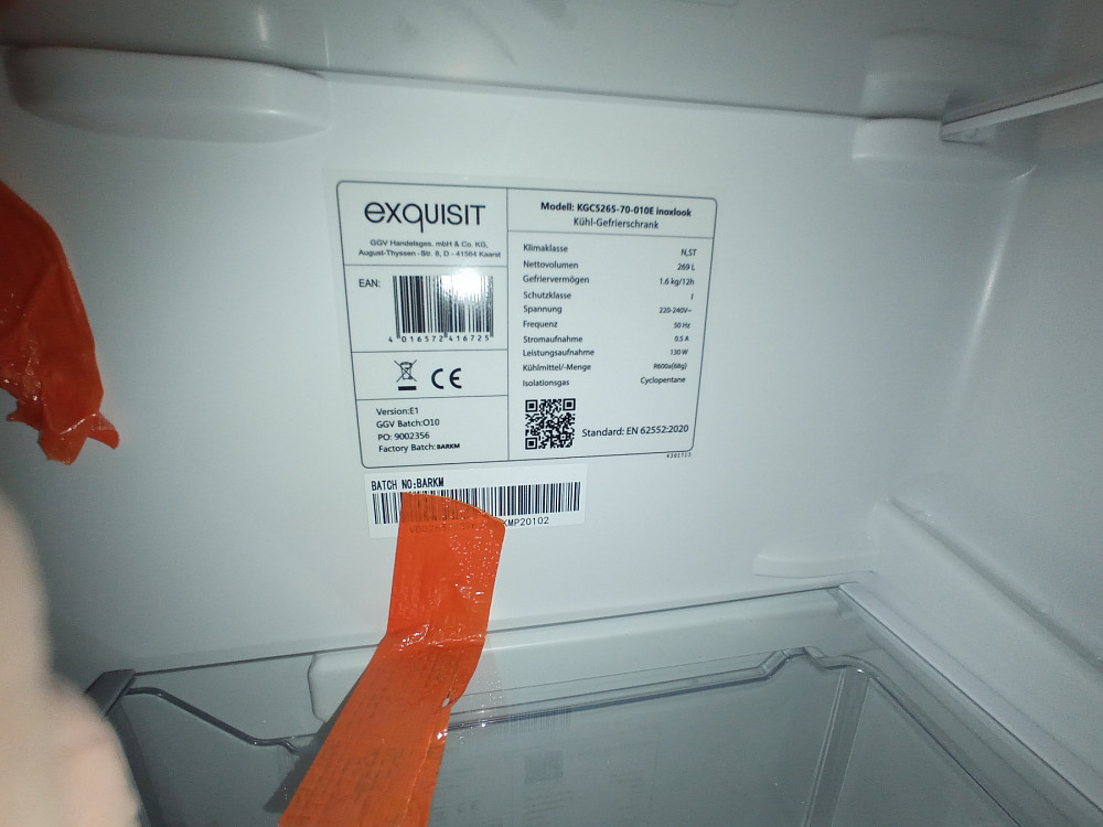 Холодильник Exquisit KGC5265-70-010E (Б клас) Луцк - изображение 2