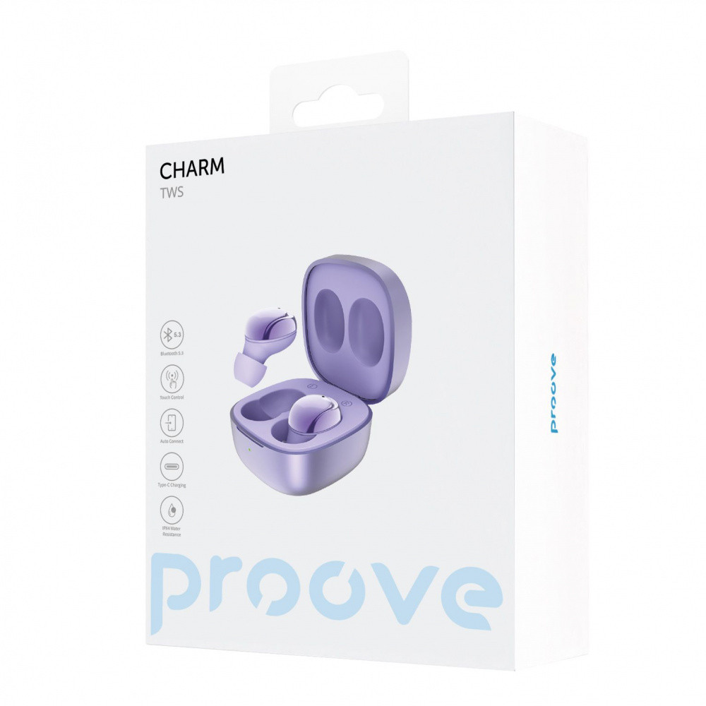 Бездротові навушники Proove Charm TWS фіолетові Львів - фото 2