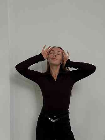 Женский базовый теплый гольф Рубчик на флисе с начесом Черный, 44/46 Одесса