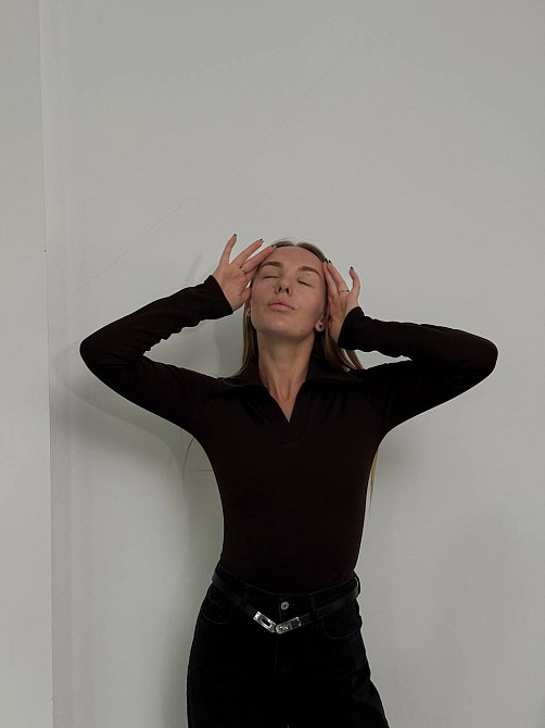 Женский базовый теплый гольф Рубчик на флисе с начесом Черный, 44/46 Одесса - изображение 2