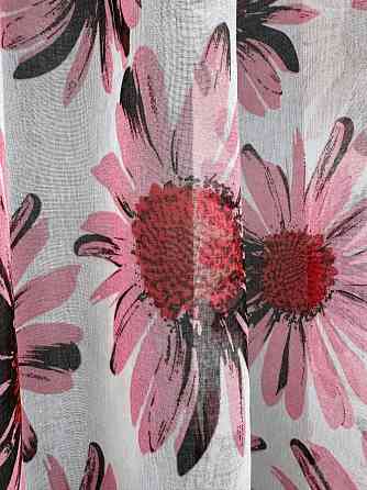 Тюль VR-Textil 1170т Flora Батист Білий з рожевим 400х270 см (42-1400) Київ