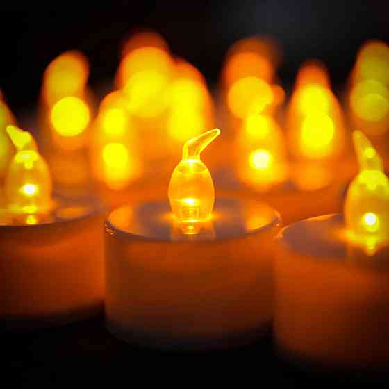 Набор светодиодных свечей на батарейках, 24 шт / Декоративные свечки / Новогодние свечи Киев