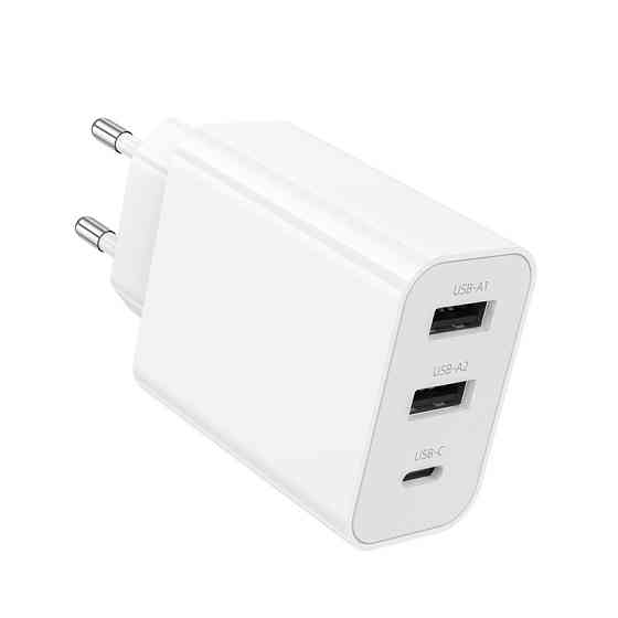 Сетевое зарядное устройство BOROFONE BA105A Stellar three-port charger White Одесса