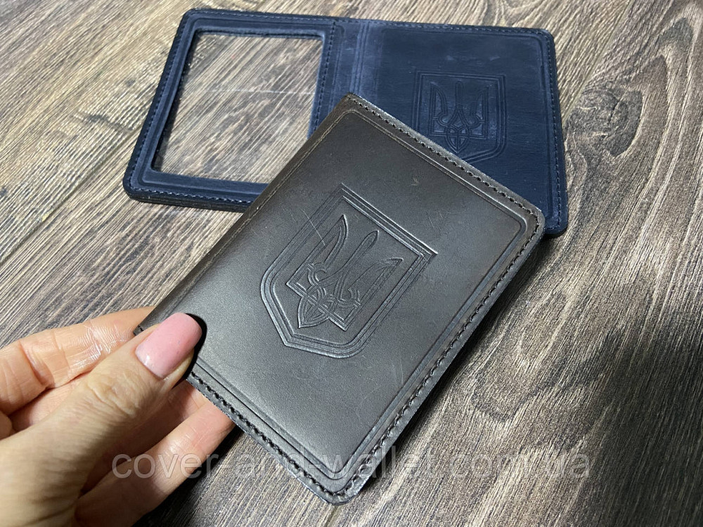 Обкладинка для пенсійного посвідчення й автодокументів із гербом України Київ - фото 4