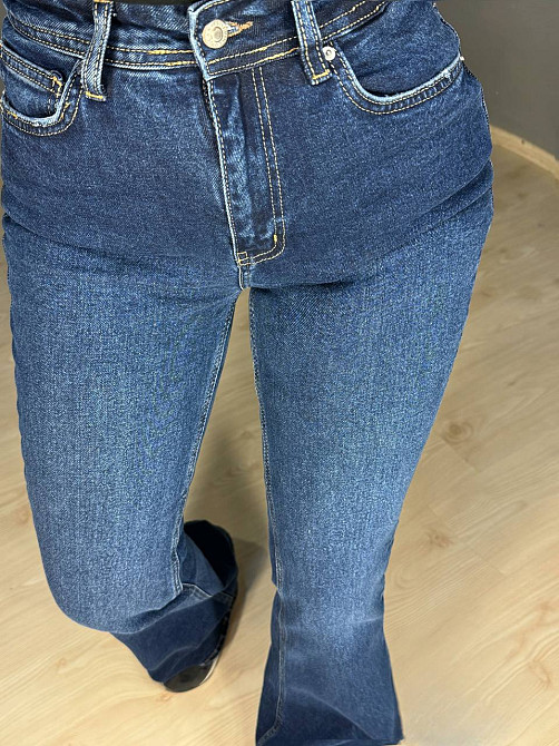 Джинси жіночі Sherocco 7034 кльош від коліна висока посадка стрейчеві сині, синій, 31, 31, 79 см, 108 см Київ - фото 6