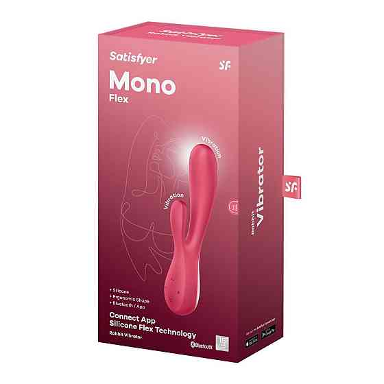 Смарт вибратор-кролик Satisfyer Mono Flex Red, 2 мотора, управление через интернет Sex Aura Киев