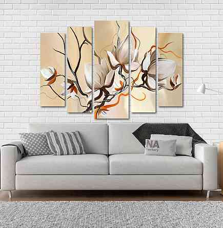 Модульная картина Абстракция Цветы Art-145_5 Киев
