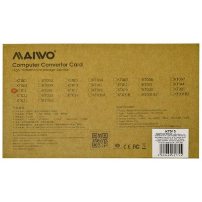 Контроллер Maiwo Multi-Size PCIex4 & SATA to M.2 (M-Key or B-key) KT015 SSD (45774) Винница - изображение 7