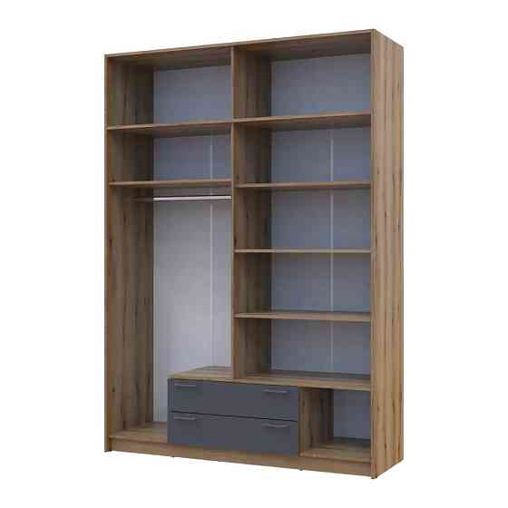 Шкаф для одежды Doros Ронди с антресолью Дуб Артизан/Графит 4ДСП 160х52х236 DRS-011665 (80737828) Львов