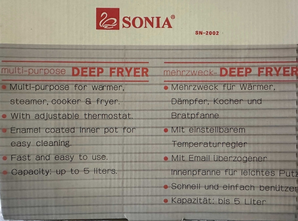 Фритюрница SONIA Киев - изображение 1