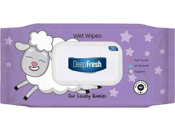 Влажные салфетки 120шт д/детей Lovely Babies LITTLE LAMB (клапан) ТМ DEEP FRESH Киев