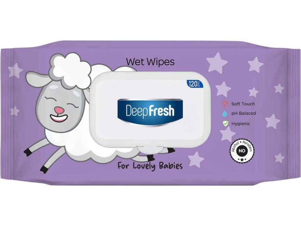 Влажные салфетки 120шт д/детей Lovely Babies LITTLE LAMB (клапан) ТМ DEEP FRESH Киев - изображение 1
