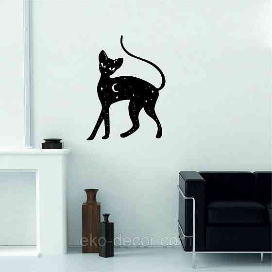 Декоративне настінне 3D Панно «Кіт» Декор на стіну з об'ємом Київ