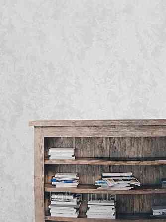 Шпалери вінілові на флізеліні гарячого тиснення DU&KA 1.06х10 вензель основа під штукатурку сірі коричневі Київ