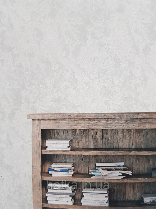 Шпалери вінілові на флізеліні гарячого тиснення DU&KA 1.06х10 вензель основа під штукатурку сірі коричневі Київ - фото 1