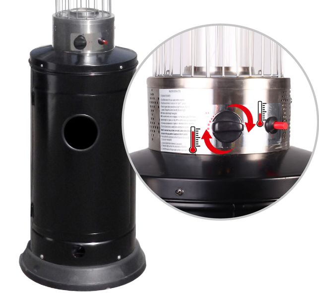 Вуличний газовий обігрівач Gordon 5-12,5 кВт з ефектом полум’я та захисною решіткою (Польща) Київ - фото 4